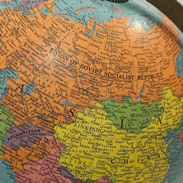 This globe could have come straight off Don Draper’s desk in the height of the Cold War. It screams Mid Century Modern...