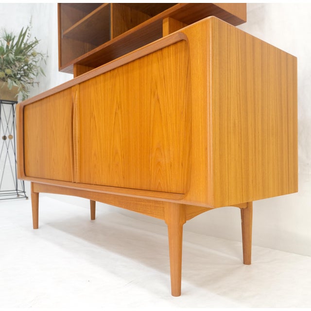 Danish Mid Century Modern Tambour Door Credenza w/ Hutch Time Capsule For Sale - Image 12 of 12