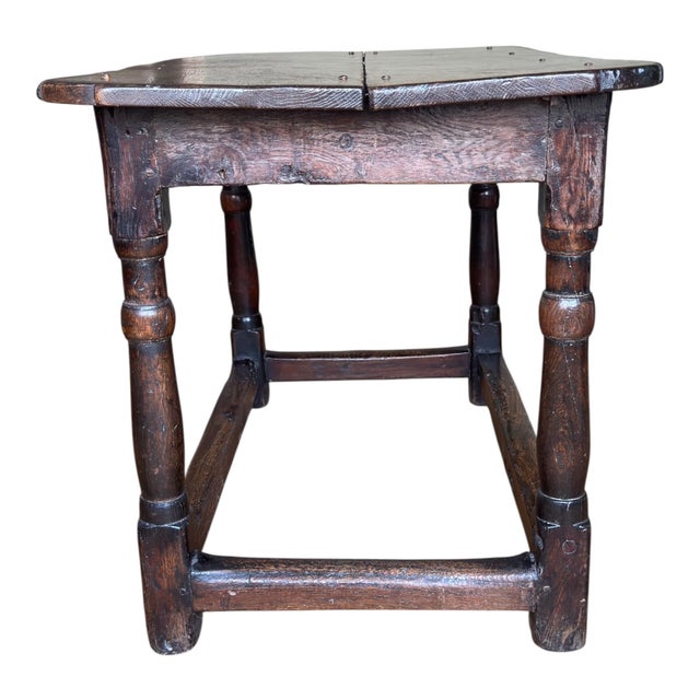 Brown Late 17th Century English Oak Tavern Table For Sale - Image 8 of 10