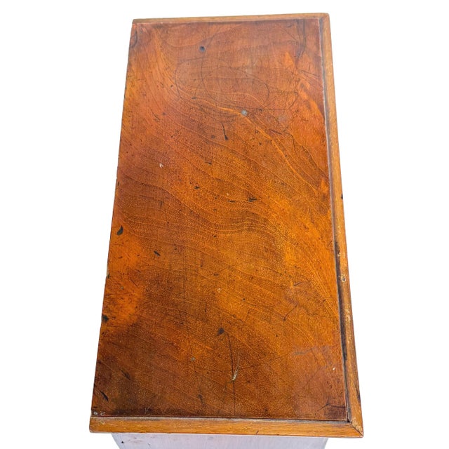 A Charming Small Late 18th Century, George III Period, Mahogany Minaiture Chest Of Three Long Drawers, with Boxwood Strung...