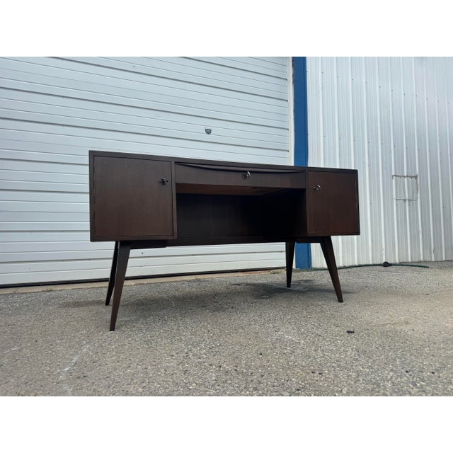 Mid 20th Century Rare Mid Century Modern Franz Ehrlich Teak Executive Desk For Sale - Image 5 of 12