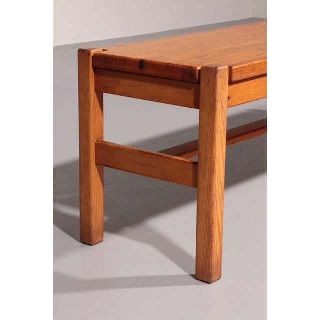 Vintage Scandinavian Pine Bench by Ilmari Tapiovaara for Laukaan Puu, 1960 For Sale - Image 8 of 11