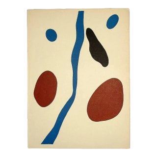Jean Arp Original Lithograph Dm0120 Derriere Le Miroir 1949 For Sale