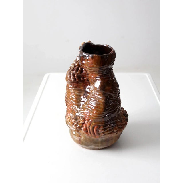 1979 Studio Pottery Free Form Vase For Sale - Image 10 of 13