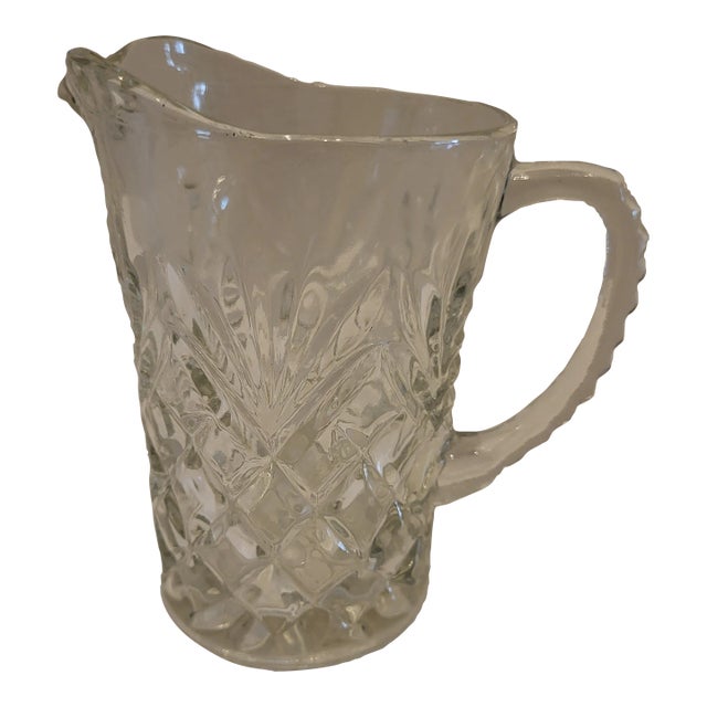 Vintage Cut Glass Creamer For Sale