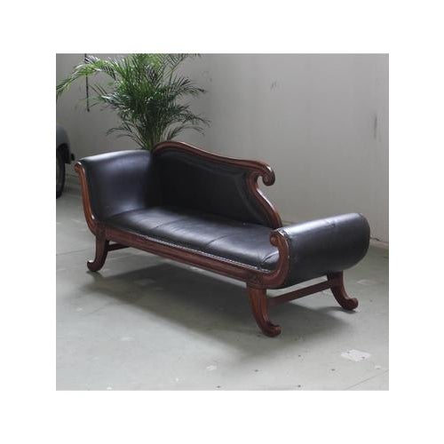 Black Chaise Lounge, 1940s-1950s For Sale - Image 3 of 15
