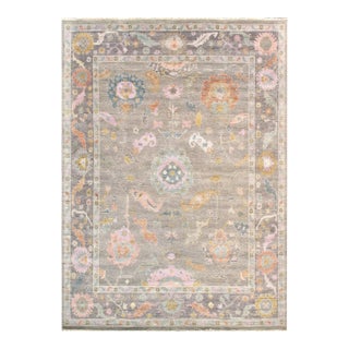 Pasargad Home Oushak Silver Wool Area Rug- 7'10'' X 8' 0'' For Sale