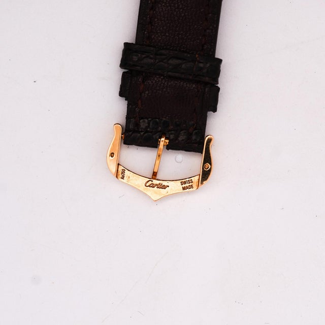 Vintage Cartier Ronde Louis 2886 Quartz 29mm 18k Gold Watch For Sale - Image 12 of 13