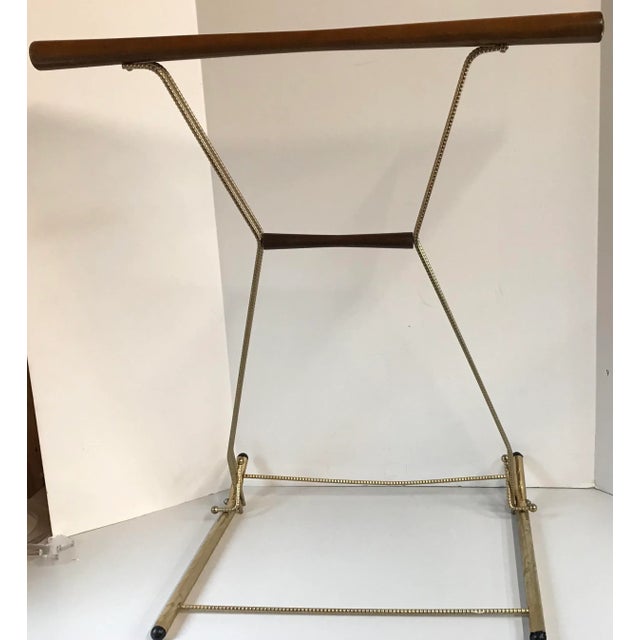 Mid Century Lee Rowan 24k Plated and Teak Valet For Sale In Dallas - Image 6 of 13