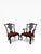 2000 - 2009 Set of Six Henredon Chippendale-Style Dining Chairs With Red Leather For Sale - Image 5 of 16