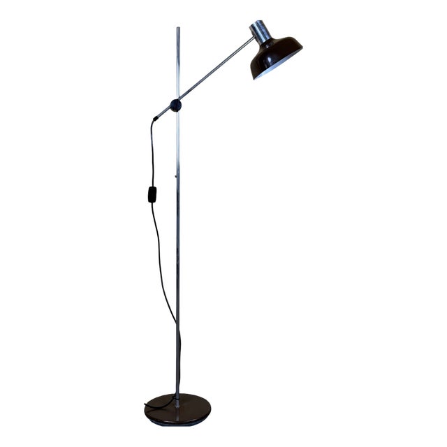 Vintage Space Age Floor Lamp in Metal, 1960s For Sale