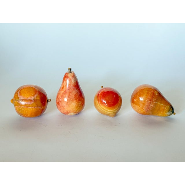 Mid-Century Modern Vintage Italian Alabaster Fruits, Pears and Peaches For Sale - Image 3 of 16