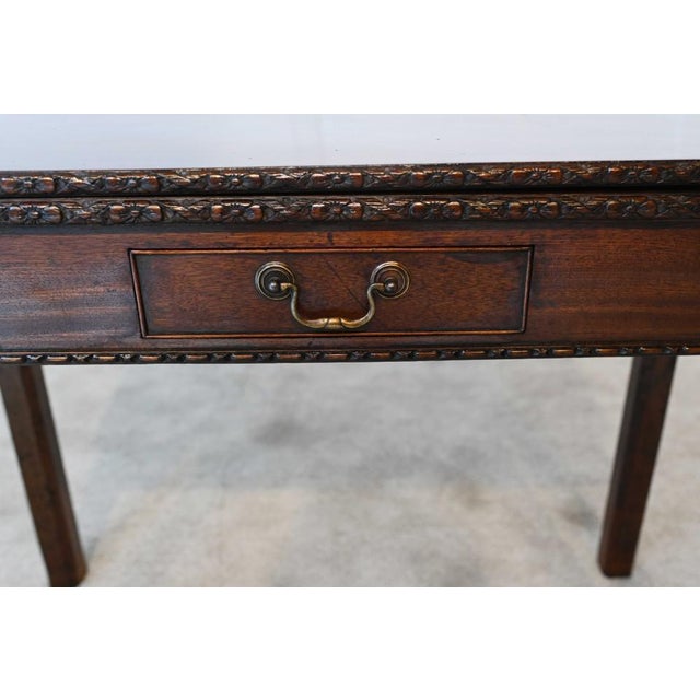 George III Mahogany Games Table Card, 1880s For Sale - Image 6 of 11
