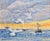 Yvonne Canu –Seagulls at Sunset (Les Mouettes)- French Pointillist Seascape-Oil Painting For Sale - Image 4 of 12