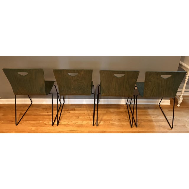 Vintage Worden Bent Plywood Stackable Chairs - Set of 4 For Sale In South Bend - Image 6 of 10