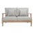 Martinique Wood Patio Loveseat - Natural/Grey For Sale