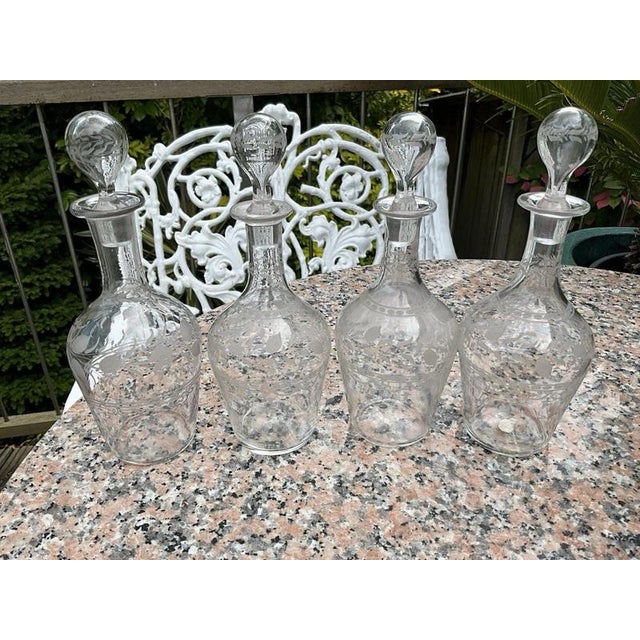 Napoleon III Boulle Liquor Cabinet by Cristallerie Du Pantin, Set of 20 For Sale - Image 5 of 18