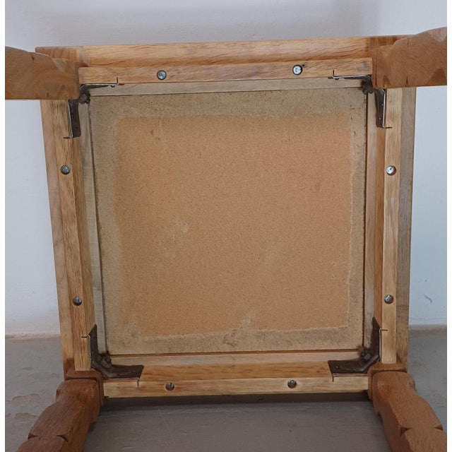 Brutalist Sidetable in Oak with Søholm Tiles by Henning Kjærnulf, 1970s For Sale - Image 10 of 11