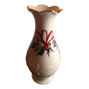 1980s Lenox Winter Greetings Porcelain Bud Vase