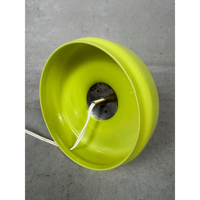 1970s Vintage Mushroom Table Lamp in Glass, 1970s For Sale - Image 5 of 7