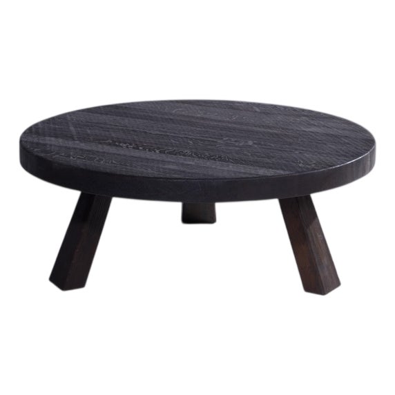 Dutch Brutalist Coffee Table in Oak, 1970s For Sale