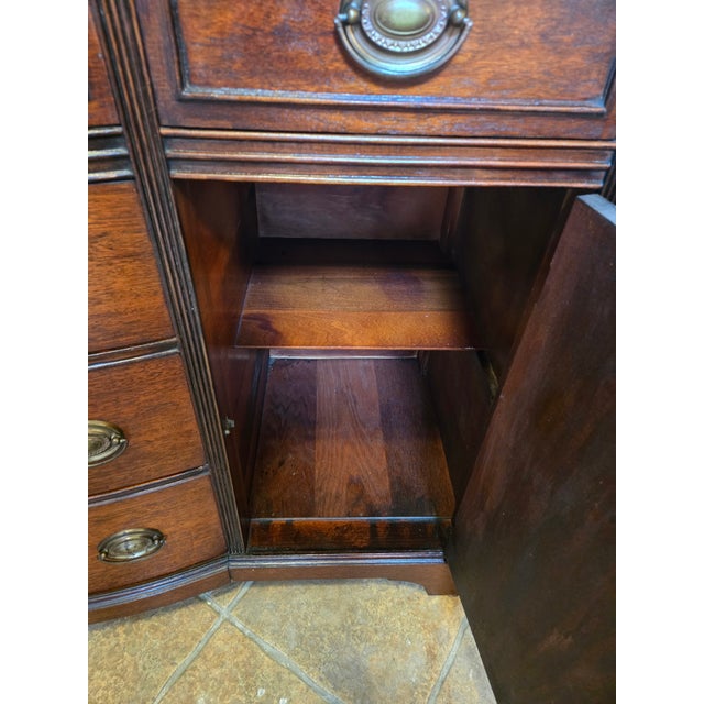 (Set) Exquisite 1948 Drexel “Travis Court” Federal Revival Sideboard & China Cabinet For Sale - Image 13 of 18