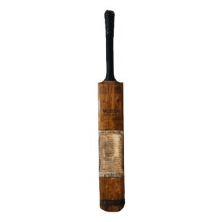 Vintage Cricket Bat Wisden Grip with Gold Seal, 1930s For Sale