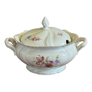 Rare Rosenthal Elfenbein Viktoria Lombul Antique White Colored Soup Tureen Kronach Germany