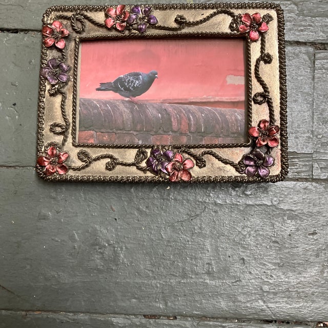 Original approx 3x4 print on paper Overall size with metal tabletop frame is approximately 4.5 x 6