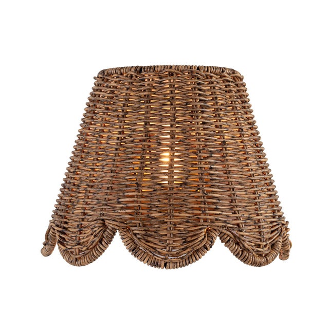 Plastic Kismet Scalloped Sconce, Natural Brass For Sale - Image 7 of 7