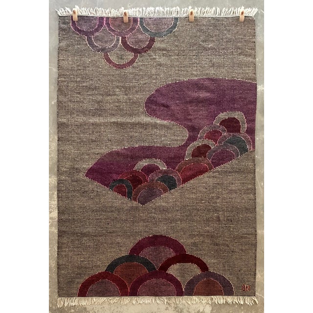 Handwoven + Signed Abstract Tapestry For Sale - Image 4 of 17