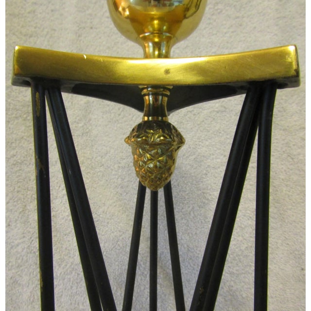 1940s 1940s Empire Style Candlestick With Hoof Feet and Acorn Adornment For Sale - Image 5 of 8