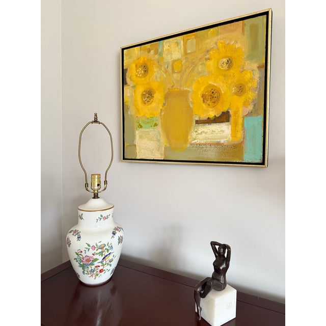 A very pretty lamp which will add a chinoiserie touch to any room. The height measurement is from the base to the top of...