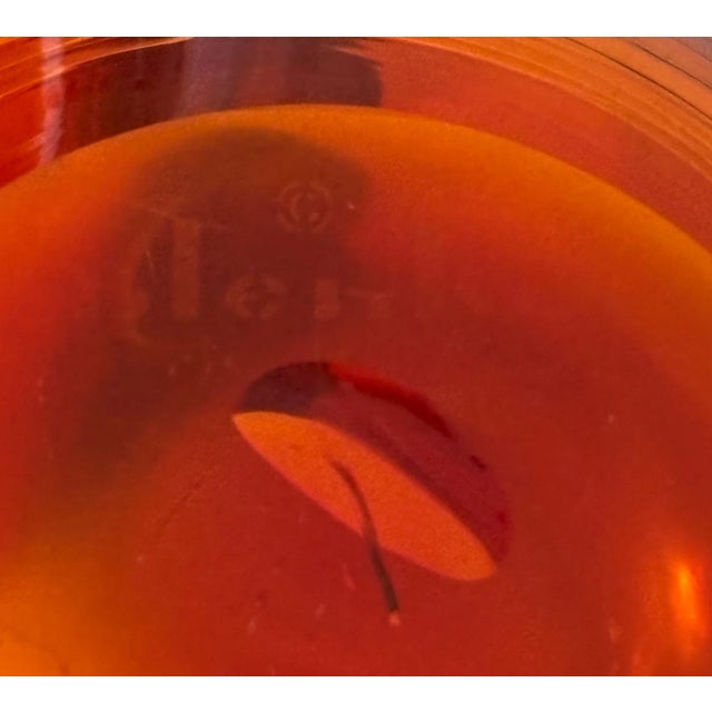Glass Vintage Mid-Century Modern Blenko Glass 6145 Rooster Vase by Wayne Husted - 1961 For Sale - Image 7 of 8