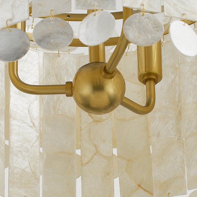 Mid-Century Modern Mitzi Melisa 16 in. 3 Light Pendant in Aged Brass Finish For Sale - Image 3 of 8