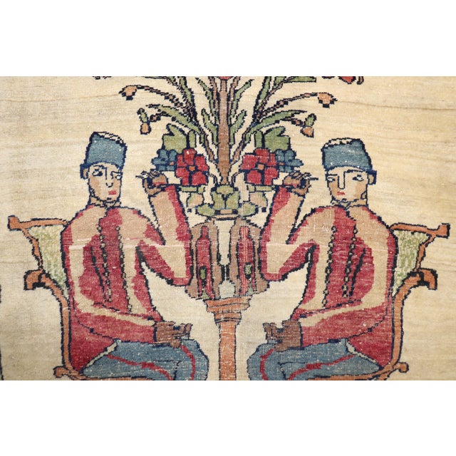 19th Century Kerman Pictorial Rug For Sale In New York - Image 6 of 18