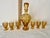 Mid 20th Century Mid 20th Century Modern Empoli Italian Amber Glass Grape Decanter Set & 6 Cordial/Shot Glasses For Sale - Image 5 of 11
