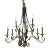 Vintage 9-Arm Rustic Wrought Iron Chandelier For Sale