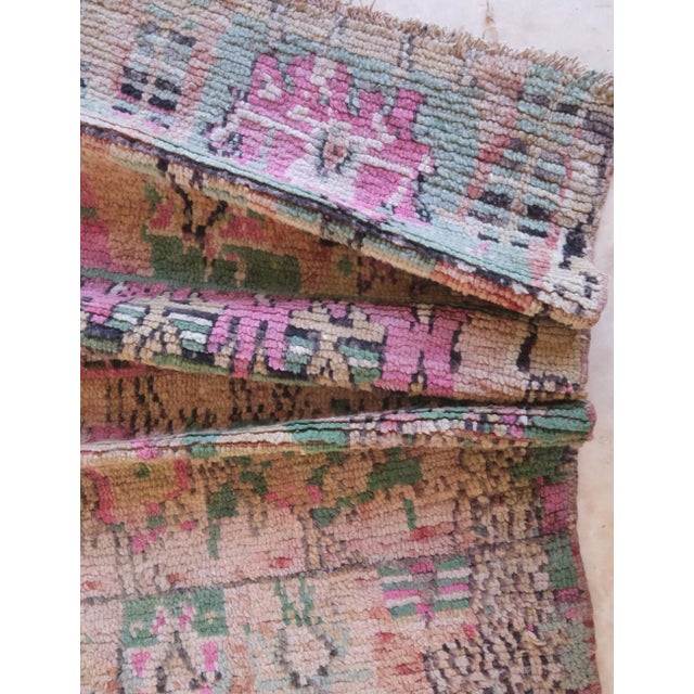 Abstract Abstract Vintage Moroccan Rug 5'8" X 6'8" For Sale - Image 3 of 7