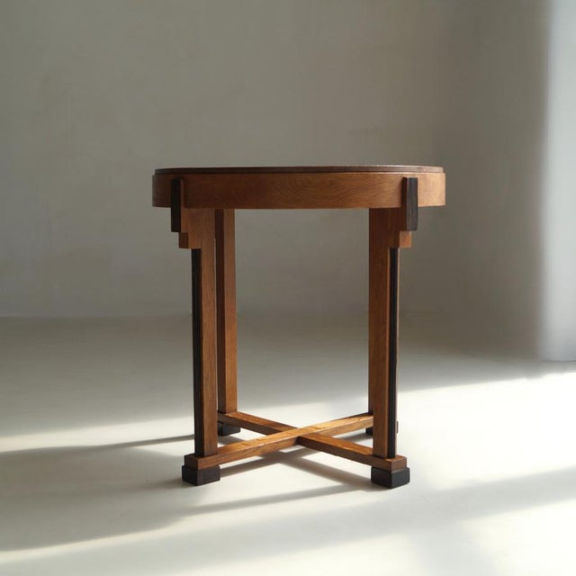 1920s Dutch Art Deco Modernist Side Table with Macassar Ebony Details, 1920s For Sale - Image 5 of 14