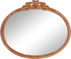 1990s Italian Hand Carved Oval Mirror