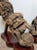 Wood Antique Chinese Carved Polychrome Foo Dog Lion Architectural Corbels - a Pair For Sale - Image 7 of 11