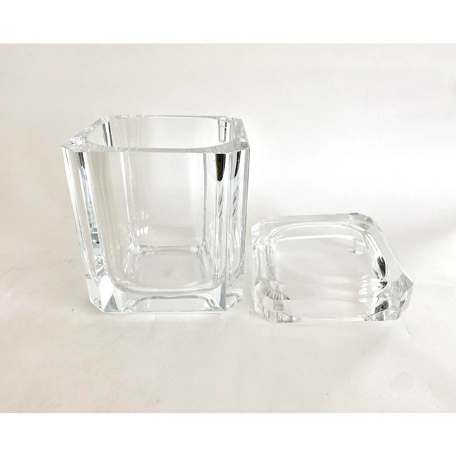 Modernist Lucite Ice Bucket W/ Swivel Top For Sale - Image 9 of 10