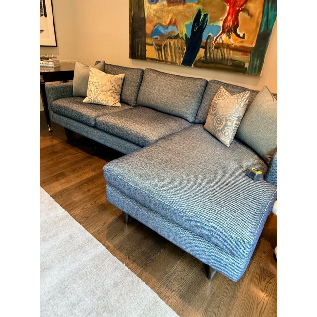 Textile Room & Board Jasper Sectional With Kravet Fabric For Sale - Image 7 of 13