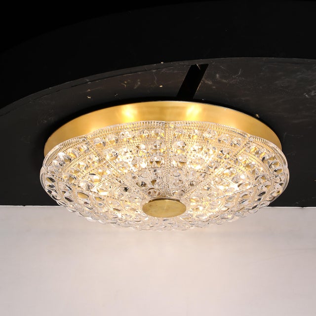 Mid-Century Modernist Flush Mount Chandelier by Carl Fagerlund for Orrefors For Sale - Image 14 of 16