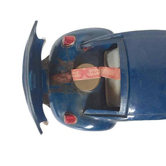 Vintage Volkswagen Beetle Decanter Jim Beam Collectible Metal VW Bug