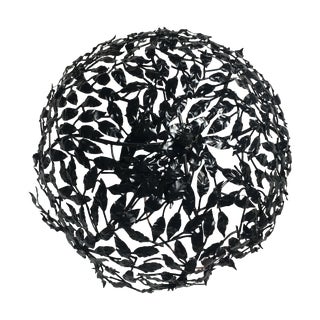Black Leaf Design Ceiling Light Flush Mount For Sale