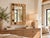 This charming wall mirror brings a touch of rustic farmhouse style to your home. Design and reconstructed by de-cor from a...