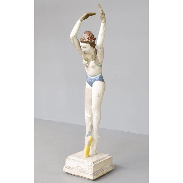 Paint Parisian Artist, Statue of a Ballerina, 20th Century, Concrete For Sale - Image 7 of 12