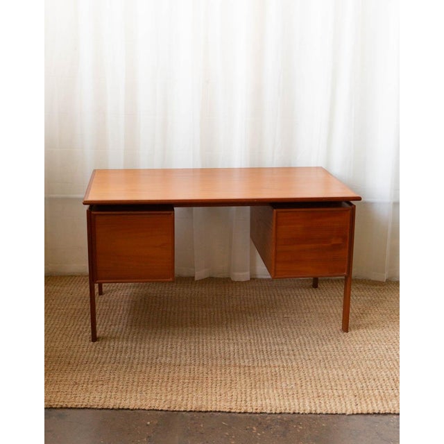 1960s Attributed to Arne Vodder Danish Teak Writing Desk For Sale - Image 11 of 18
